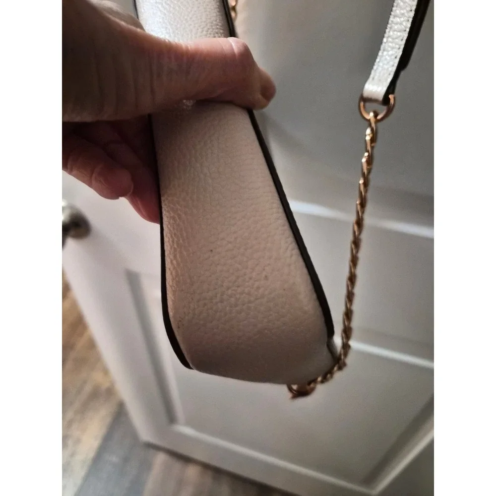 Michael Kors Jet Set EW Floral Applique Crossbody Bag Pink Beige Rose Gold - Picture 8 of 12